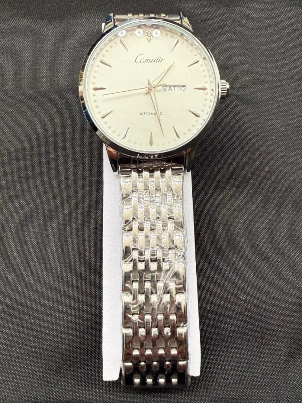 Comudir Men's Stainless Steel Automatic 42mm Date/Week Calendar Watch NIB